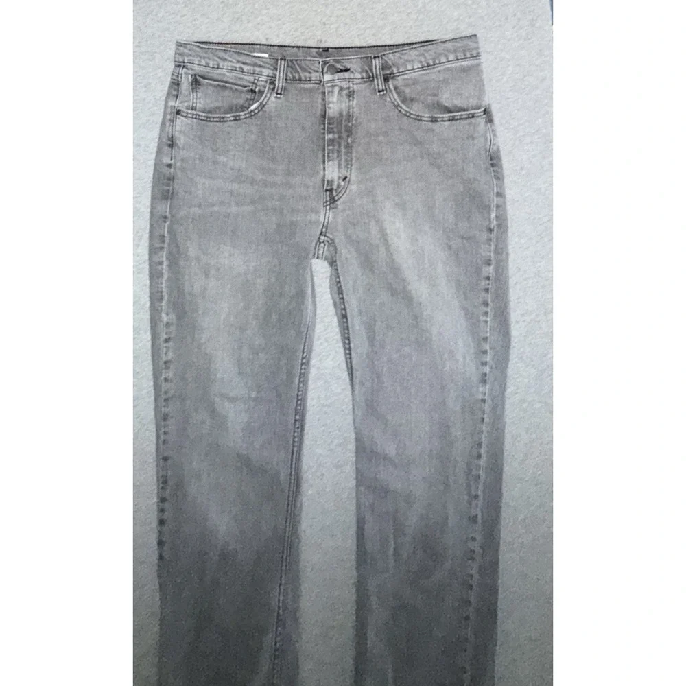 Levi 514 Mens Straight Fit Gray Jeans Size 36x30 Denim Pant Stretch Buttery Soft